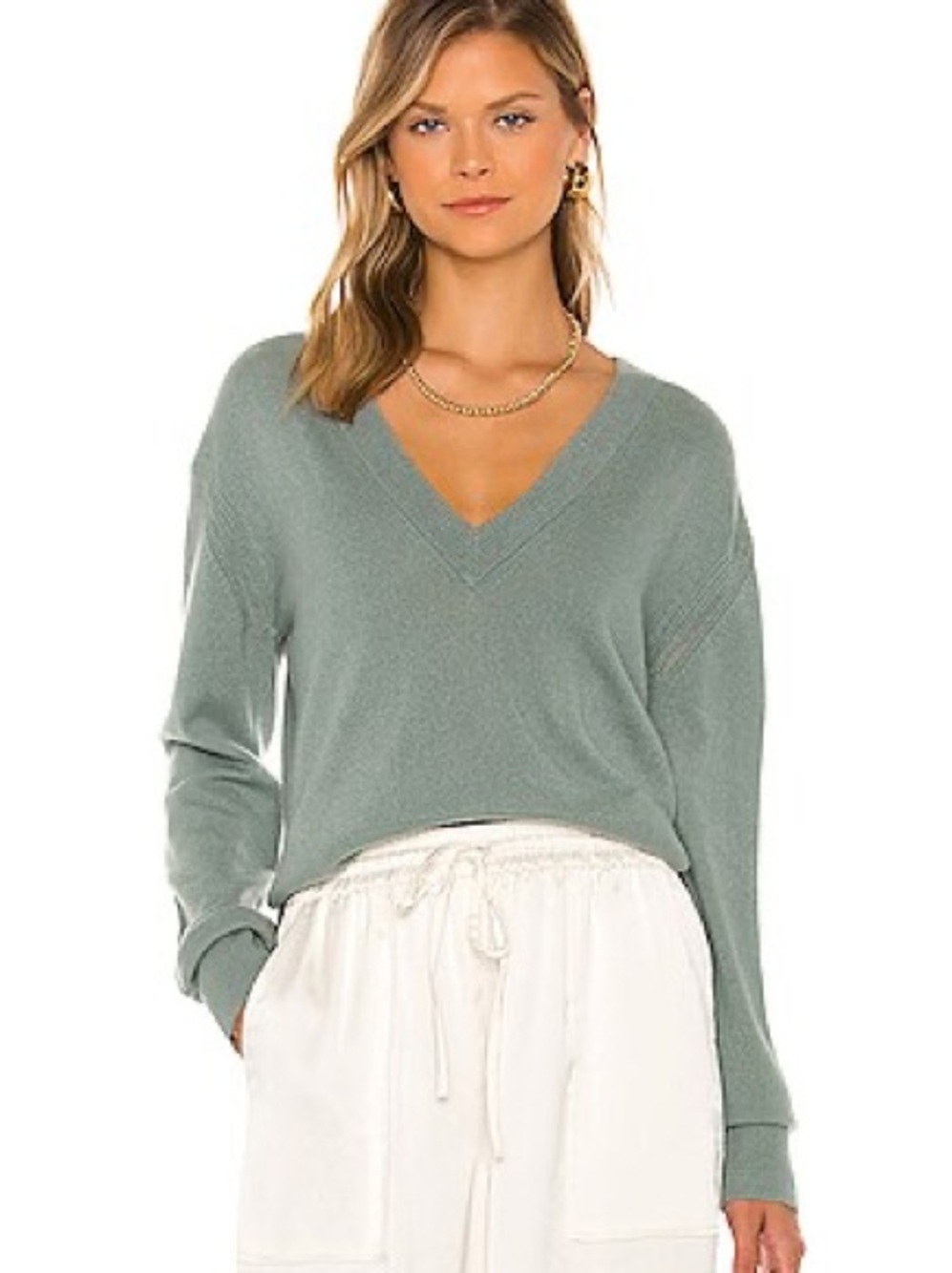 Joie Wayna 100% Cashmere V-Neck Lightweight Pullover Sweater XS